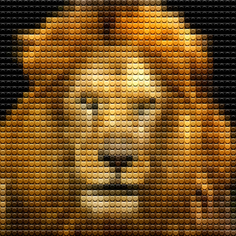 Lego 馬賽克人像畫