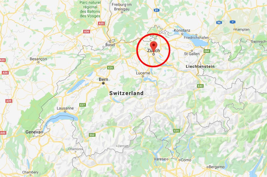 瑞士蘇地圖上的位置