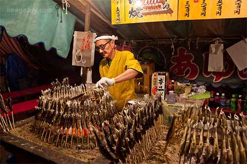 圓山公園烤魚師傅