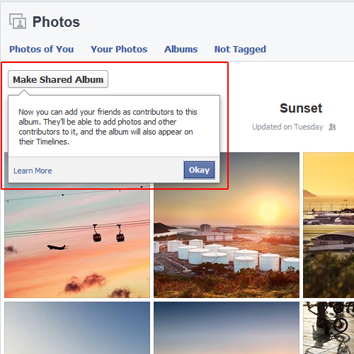 Facebook Shared Album
