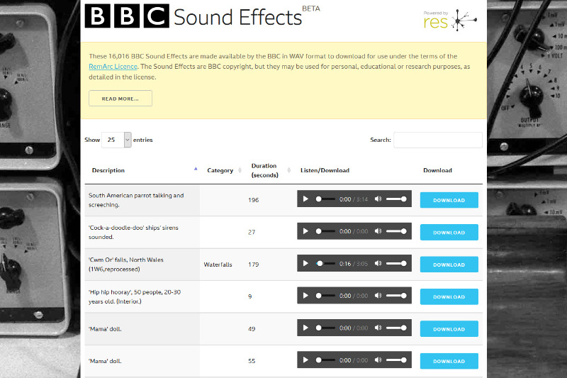 BBC 免費音效